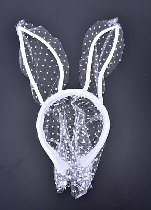 Обруч з вуаллю вушками вуаль вушка зайця кролика playboy маска