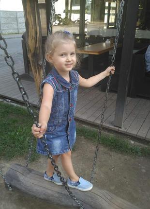 Джинсове плаття, сарафан на 3-4р.