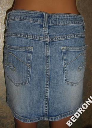 Стильная юбка джинс! камни, блестки3 фото