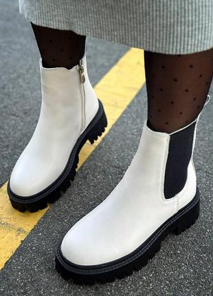 Зимние ботинки кожа