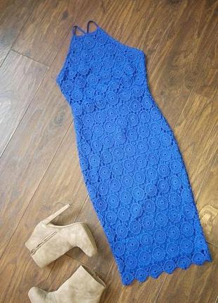 Мереживне сині вечірні сукні від missguided5 фото