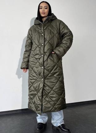 Зимовье пальто куртка пуховик міді відмінна якість🥰4 фото