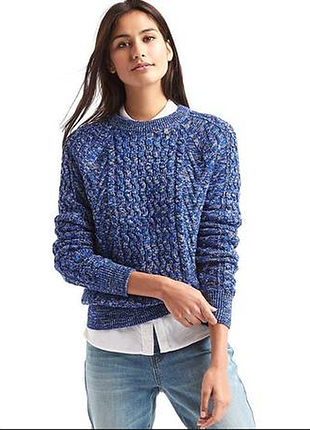 Вязаный свитер с косами из мягкого 100% хлопка