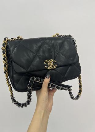 Сумка в стиле chanel 19 handbag black женская1 фото