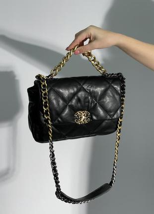 Сумка в стиле chanel 19 handbag black женская9 фото