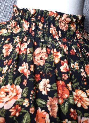 100% вискоза, штапель. натуральная женская вискозная блуза, блузка мелкий цветок, объемный рукав.8 фото