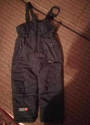 Зимові штани напівкомбінезон puma. 3 - 5 років.