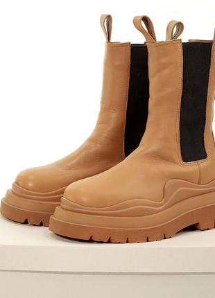 ❄️bottega veneta❄️ челси женские зимние с мехом, жэнские зимние челсы