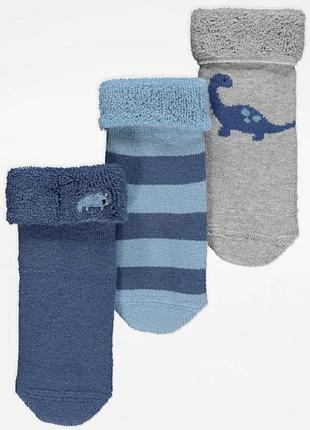 Махрові шкарпетки для хлопчика george 0-6міс. поштучно