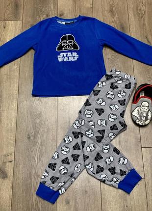 Яркая флисовая пижама домашний костюм из двух предметов star wars rebel by primark (англия)