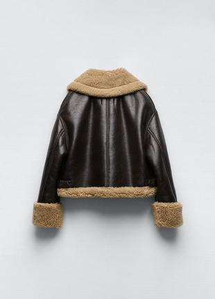 Zara куртка дублянка дубленка шуба шубка9 фото