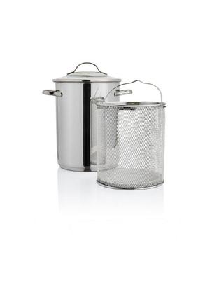 Каструля зі знімною вставкою для спаржі 4 л сталева ernesto