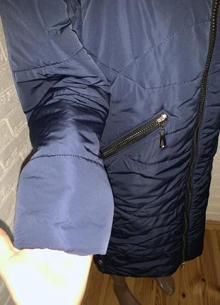 Тепла довга зимова куртка пуховик5 фото