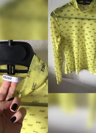 Нова водолазка cropp s-m сітка гольф чорний базовий гольф сіточкою із сіткою прозора блузка блузка топ кроп топ світшот