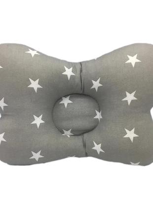 Кокон гнездышко позиционер для малышей сладкий сон с подушкой "звезды класические"серый4 фото