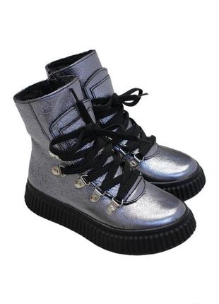 Ботинки зимние в серебристом цвете для девочки (28 размер)  bistfor 2125000798561