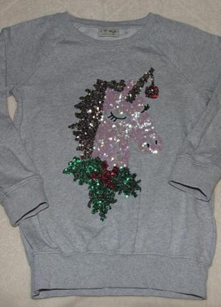 Кофта свитшот новогодний девочке 10 лет next 2