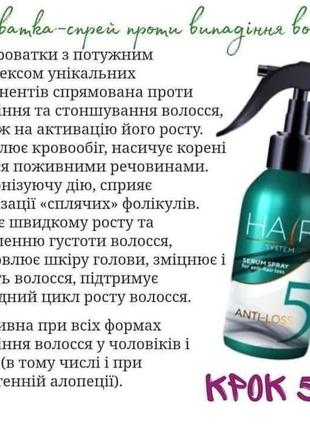 Комплекс проти випадіння волосся hair system 5кроків6 фото