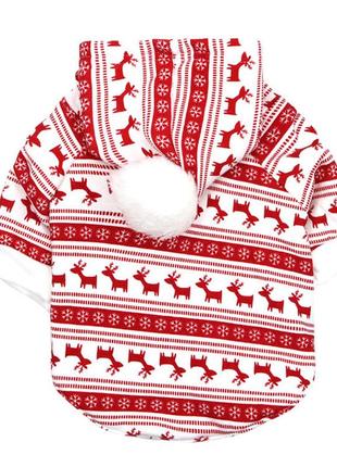 Одежда для собак и кошек на рождество. худи на рождество из хлопка.