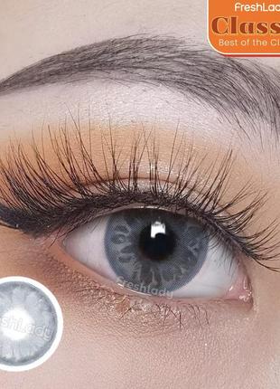 Линзы для глаз цветные голубые. хорошее перекрытие своего цвета