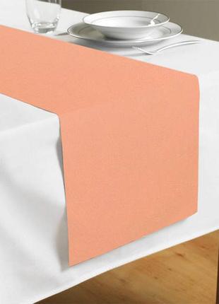 Раннер, доріжка на стіл, персикового кольору1 фото