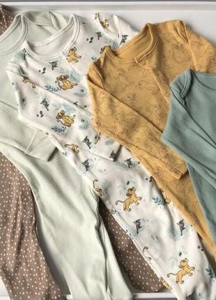 Слипы человечки пижама george 3-6 мес 62-68 см