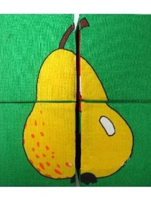 Набор кубиков, собери картинку фрукты 62