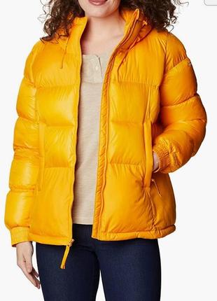 Яркая желтая зимняя куртка columbia omni-heat women's pike lake, xl