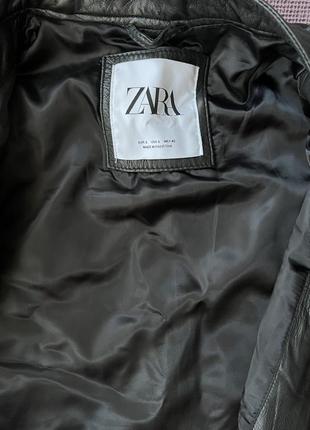 Натуральная кожаная куртка zara