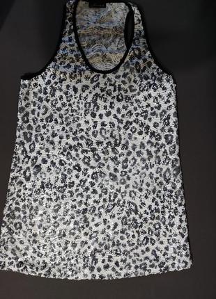 Маєчка-туникв в паетках в принт.