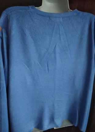 Красивый голубой насыщенный свитерок  плюс сайз на 56 укр3 фото