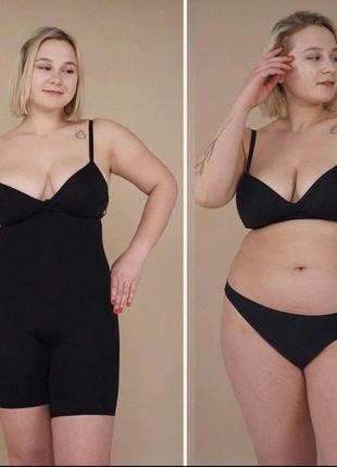 Шорты корректирующие высокие slim размеры до 5xl сильная втяжка живота. премиум качество.