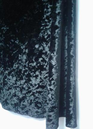 🍒нарядная єластичная юбка из фактурного велюра🍒2 фото