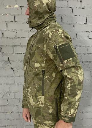 Куртка мужская тактическая мультикам бренда combat турецкого производства, размер s, ветро и водостойкий матер4 фото
