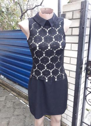 Шикарное платье с кружевом от dunnes xs1 фото