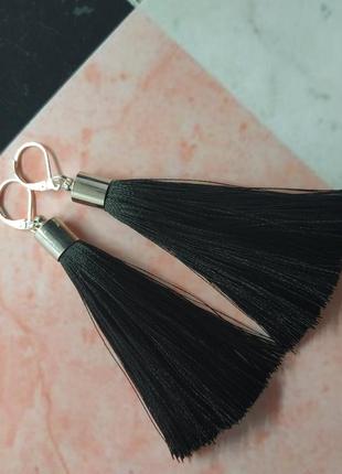 Сережки кисточки. гипоалергенная фурнитура, сплав