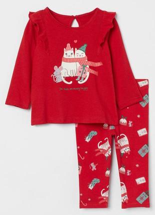 Яркий новогодний комплект h&m новогодний комплект