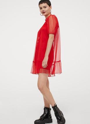 Красное фатиновое платье7 фото