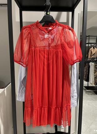 H&m сукня, червона святкова сукня1 фото