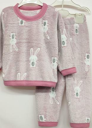 🐰махрова піжама з зайчиками