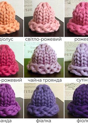 Мериносовая шапка теплая зимняя в&возимая объемная из шерсти мериноса хельсинки3 фото