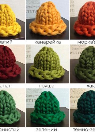Мериносовая шапка теплая зимняя в&возимая объемная из шерсти мериноса хельсинки4 фото