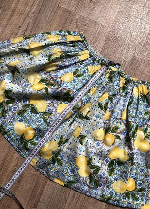 Primark юбка летняя юбка мини размер м лимоны3 фото