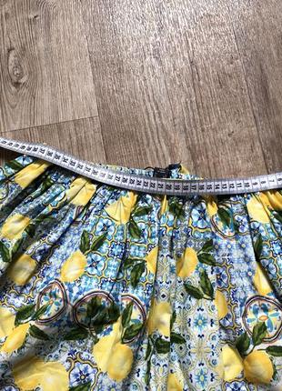 Primark юбка летняя юбка мини размер м лимоны4 фото