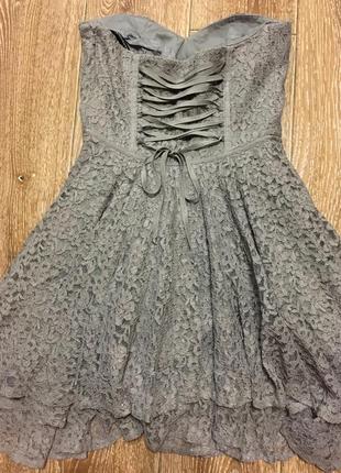 Гипюровое платье с завязками2 фото
