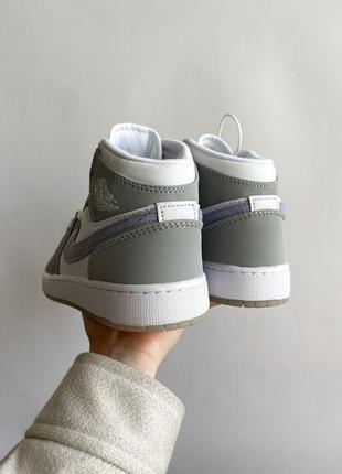 Женские высокие кожаные кроссовки nike air jordan retro #найк6 фото