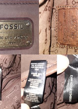 Шкіряна сумка fossil  long live vintage 19544 фото