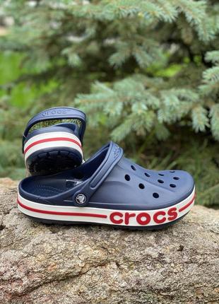 Сабо кроксы мужские синие crocs bayaband крокси сині з логотипом