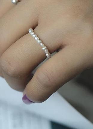 Каблеск серебро 925, кольцо серебряное, кольцо с жемчужинами, кольца с натуральными жемчужинами