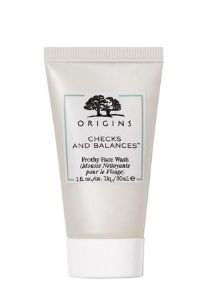 Ніжна пінка для вмивання originsints and balances frothy face wash 30ml1 фото